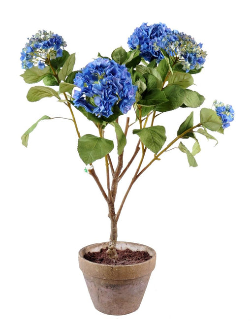 Kunstig Hortensia 105 Cm I Terracotta Pot