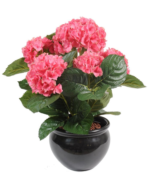 Kunstig Hortensia 5 Hoder 50Cm Rosa På Stake