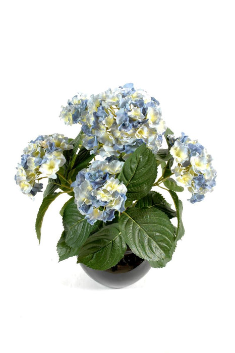 Kunstig Hortensia 5 Hoder Blå 50 Cm På Stake