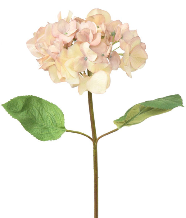 Kunstig Hortensia 65 Cm Gul Rose Til Pynt