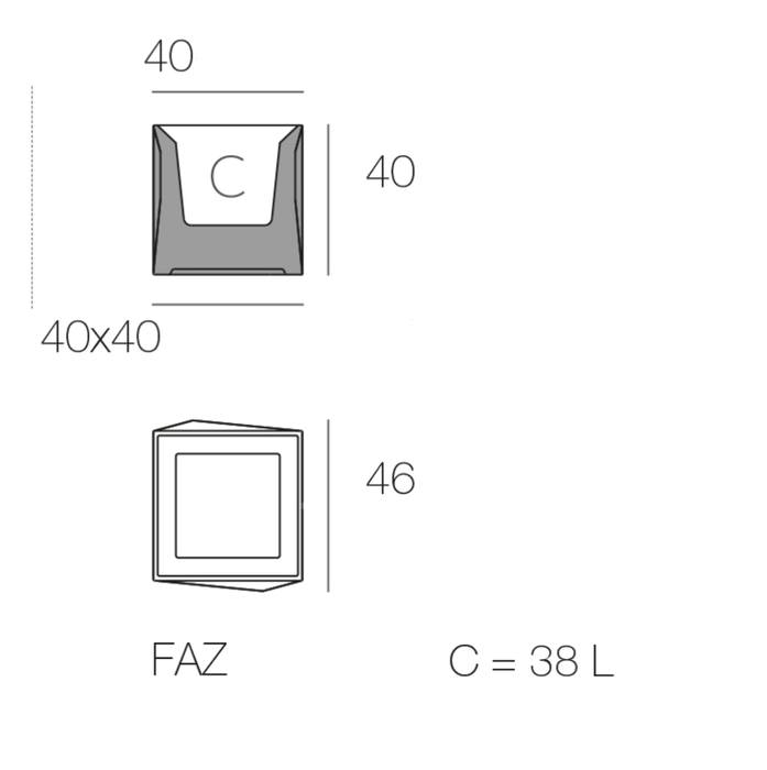 Faz Led Planter