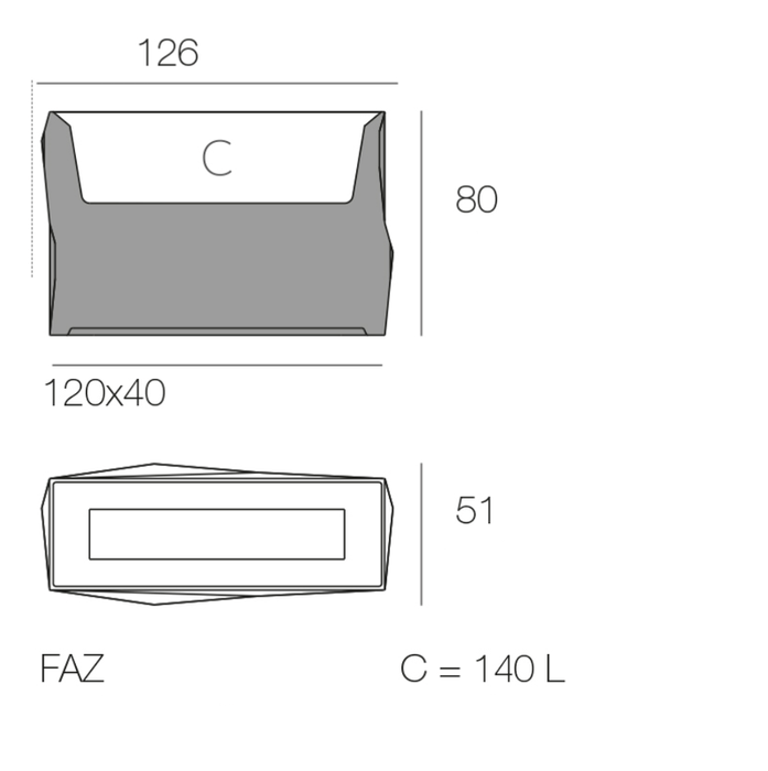 Faz Led Planter