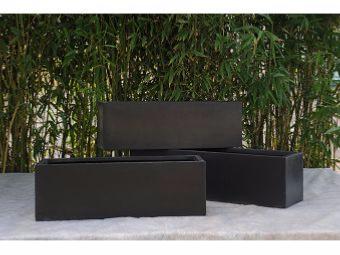 Sort Fiberstone Planter 60X20Cm For Balkong