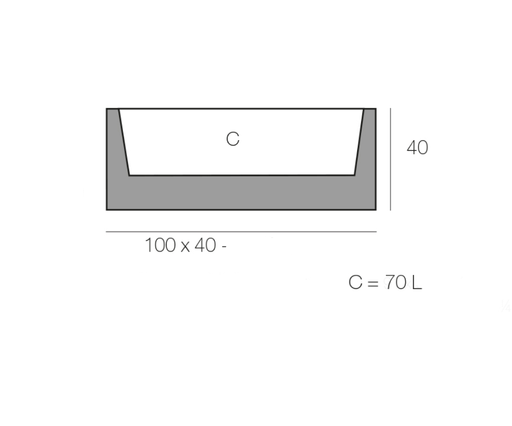 Jardi-Rød Plantekasse 100Cm