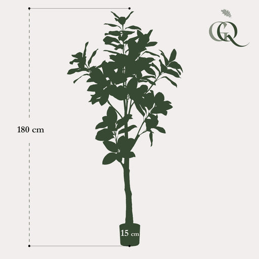 Magnolia Grandiflora Kunstig Plante - H180Cm, Ø15Cm