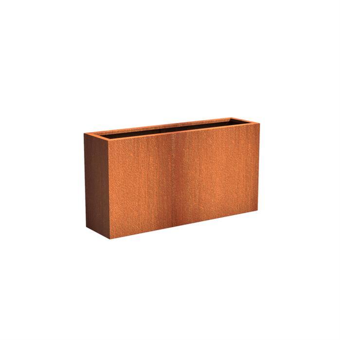 Rektangulær Corten Stålvegg For Hage 150X80Cm