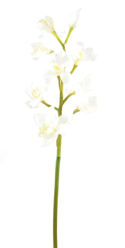 Kunstig Cymbidium Orchid 100Cm Hvit