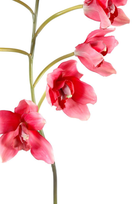 Kunstig Cymbidium Orchid 80Cm Magenta