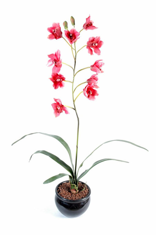 Kunstig Cymbidium Orchid 80Cm Magenta