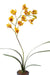 Kunstig Cymbidium Orchid Gul 80Cm