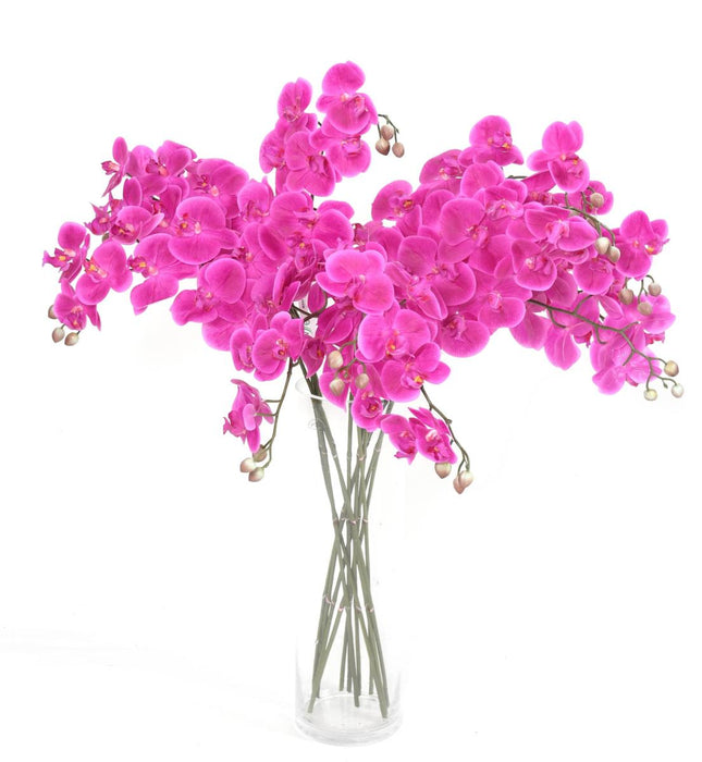 Kunstig Phalaenopsis Orchid 9 Fuchsia Blomster 98Cm