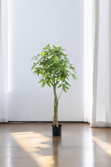 Pachira Aquatica Kunstig Plante - H150Cm, Ø17Cm