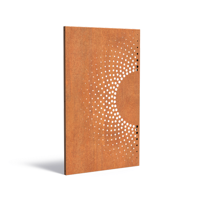 Abstrakt Corten Stål Panel For Hage 180X110Cm