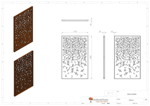 Corten Stålpanel For Hage Og Terrasse