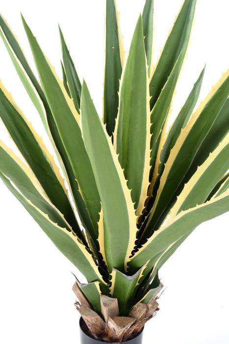 Kunstig Plante Agave Furcraea 110Cm Grønn Gul