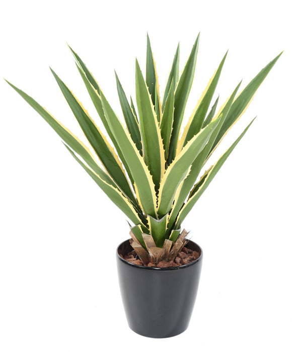 Kunstig Plante Agave Furcraea 110Cm Grønn Gul