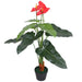 Kunstig Plante Med Anthurium Potte 90 Cm Rød Og Gul