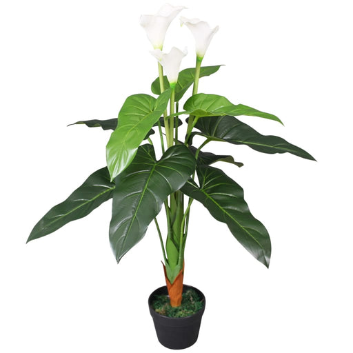 Kunstig Plante Med Potte Calla Lily 85 Cm Hvit