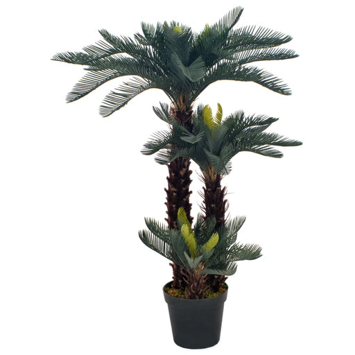 Kunstig Plante Med Grønn Cycas Palmepotte 125 Cm