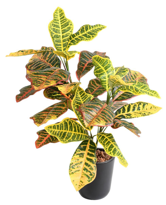 Kunstig Croton Plante Med Stake 70Cm Fargerik