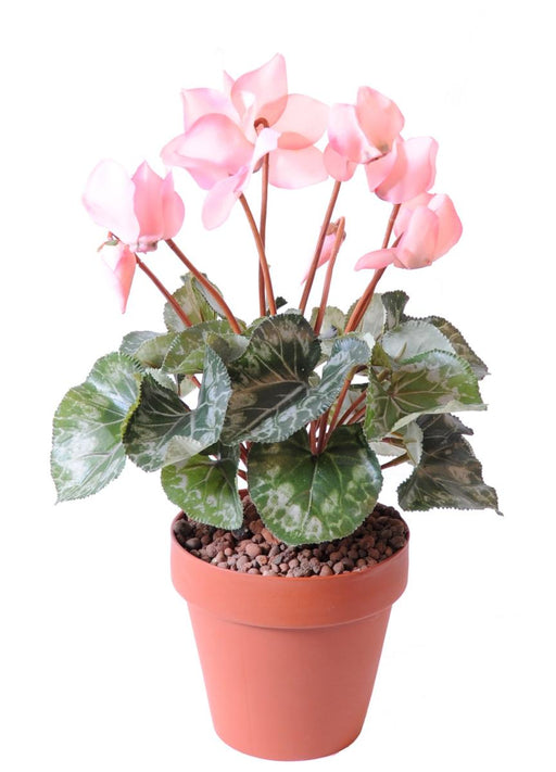 Kunstig Plante Rosa Cyclamen 32Cm På Stake