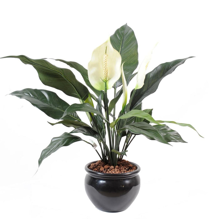 Kunstig Spathiphyllum Plante I Potte 53 Cm