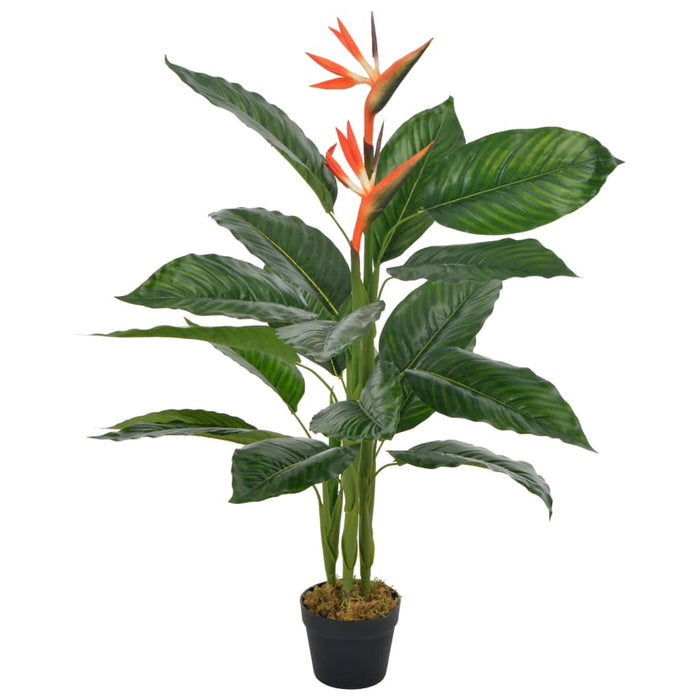 Kunstig Strelitzia Plante Med Rød Potte 100 Cm