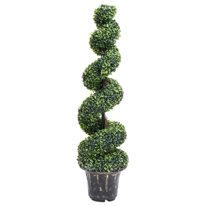 Kunstig Spiral Buksbom Plante Med Grønn Potte 117 Cm