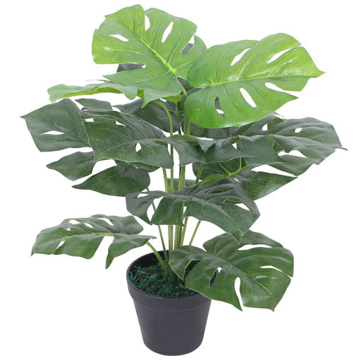 Kunstig Monstera Plante Med Potte 45 Cm Grønn