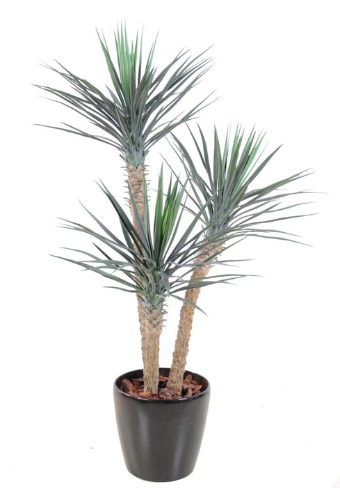 Kunstig Yucca Plante 3 Stammer 155 Cm Grønn