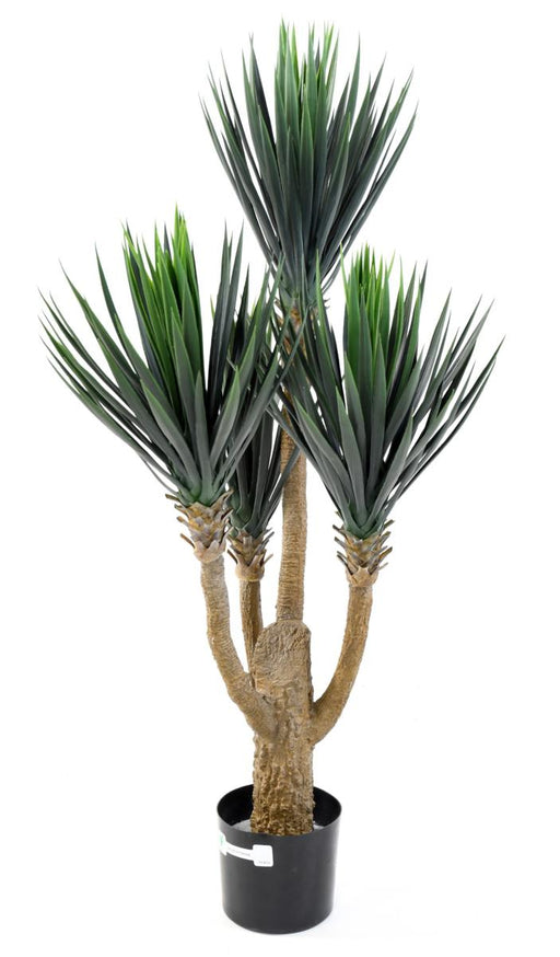 Kunstig Yucca Plante 4 Hoder H.120Cm For Innendørs