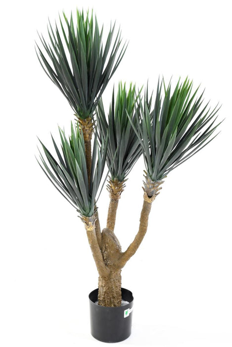 Kunstig Yucca Plante 4 Hoder H.120Cm For Innendørs