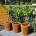 Rusty Corten Steel Cado Cone Pot For Hage