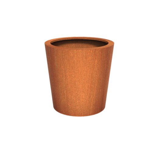 Rusty Corten Steel Cado Cone Pot For Hage