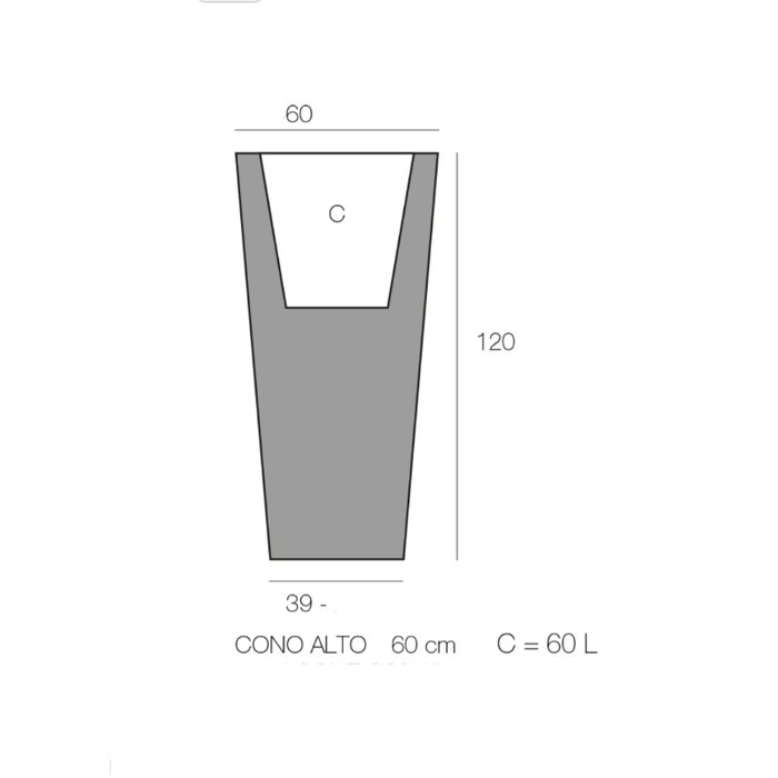 Cono Pot 120 Cm