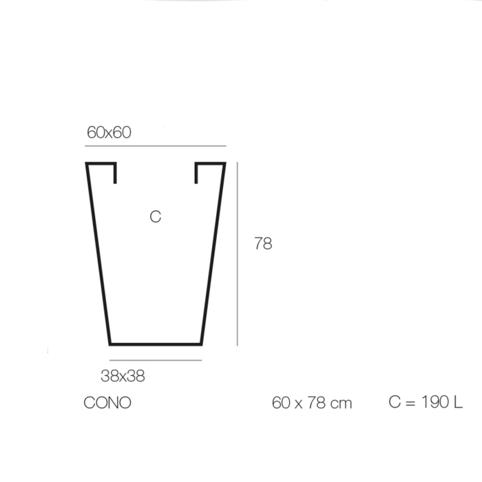 Pot Cono Cuadrado