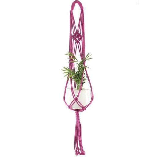 Hengende Blomsterpotte Makrame Hanger Rosa