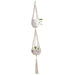 Hengende Blomsterpotte Dobbel Macramé Suspension