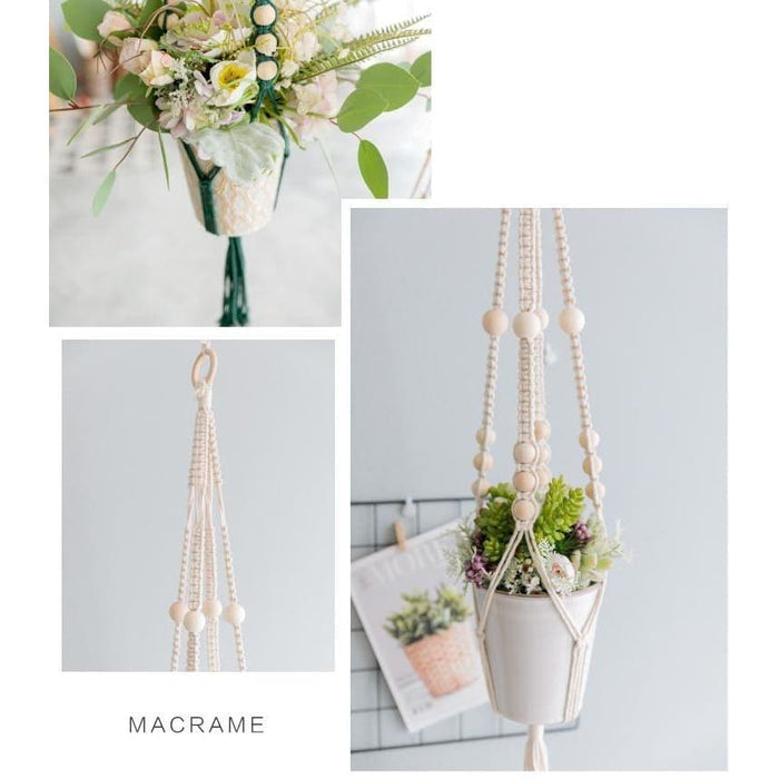 Original Macramé Hengende Blomsterpotte