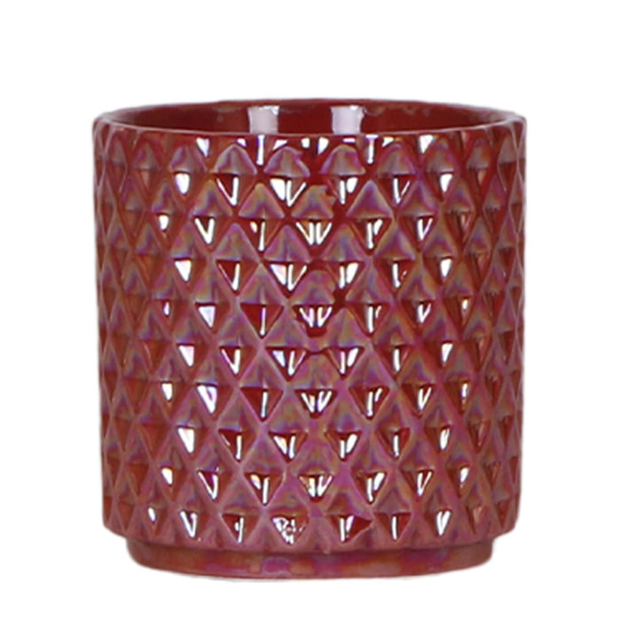 Pot Diamond Pearl Red