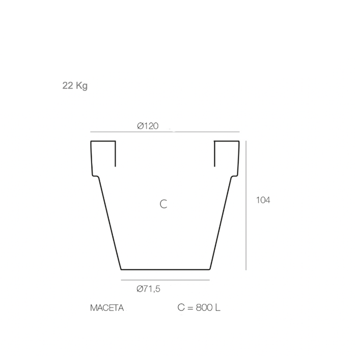 Pot Maceta Led