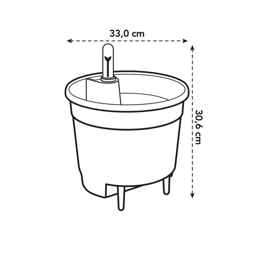 Black Water Reservoir Pot D33Cm