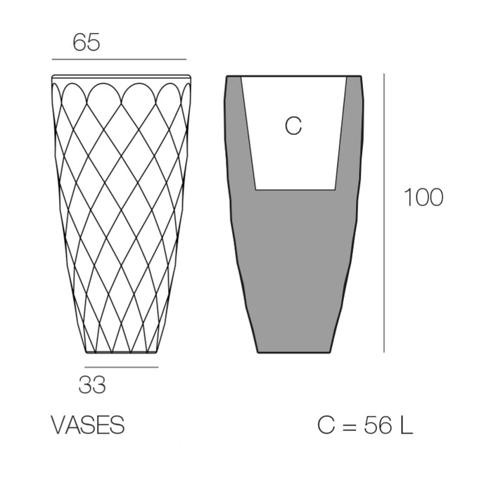 Pot Vaso Led