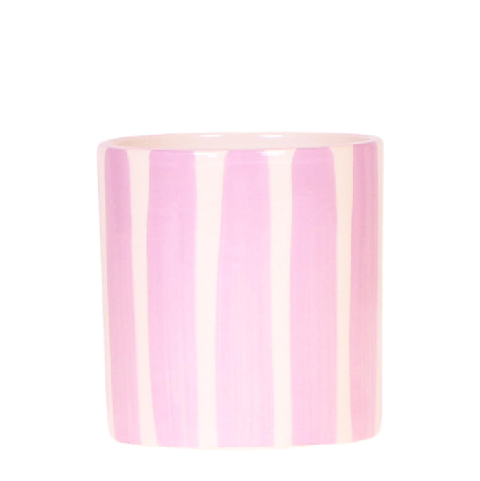 Malt Stripe Dekorativ Pot - Rosa