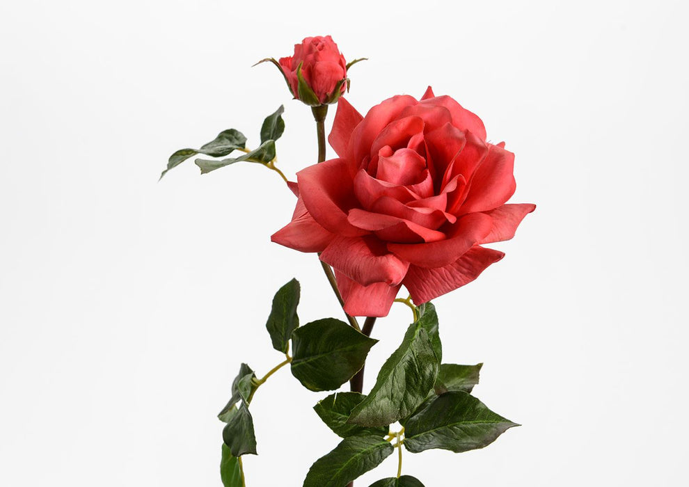 Artificial Rose Red 53Cm Real Touch Luxury