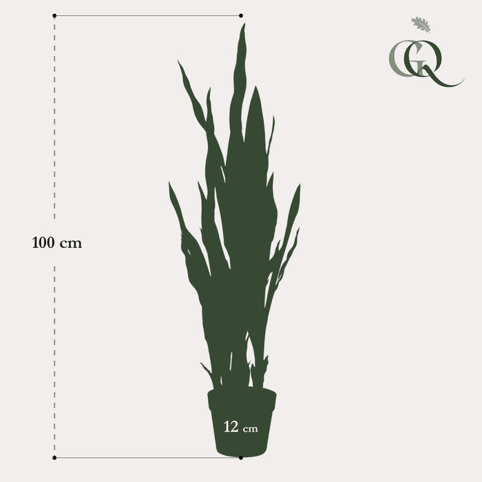 Sanseveria Black Coral Artificial Plant - H97Cm, Ø12Cm