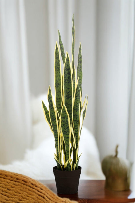 Sanseveria Trifasciata Kunstig Plante - H97Cm, Ø12Cm