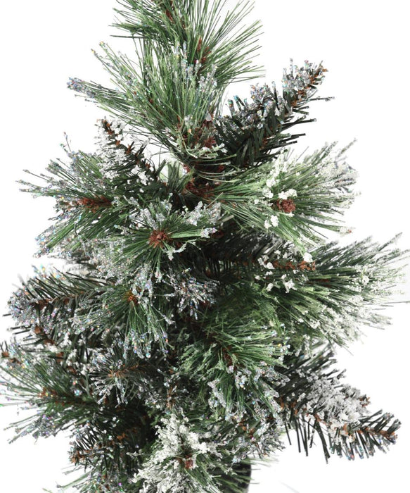 Kunstig Mini Finley Frosted Gran Tree 45Cm Grønn Hvit