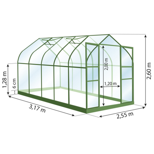 Aloe Drivhus 8,10M²