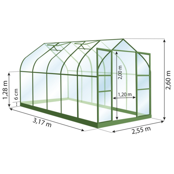 Aloe Drivhus 8,10M²